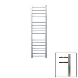 JIS Ladder Rail JIS Sussex Steyning Vertical Stainless Steel Heated Towel Rail 1000 x 300mm / Electric Only with Cylindrical Adjustable Element / Polished Chrome