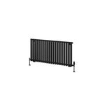 Eastbrook Panel Radiator Eastbrook Tunstall Straight Horizontal Designer Radiator in Matt Black