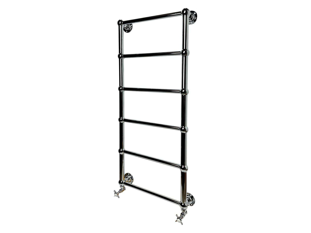 Imperial Traditional Towel Rail Imperial Lund Traditional Wall Mounted Heated Towel Rail in Polished Nickel 1450 x 500