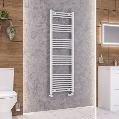 Eastbrook Ladder Rail Eastbrook Wendover Straight Vertical Heated Towel Rail - 1600 x 500mm in Gloss White