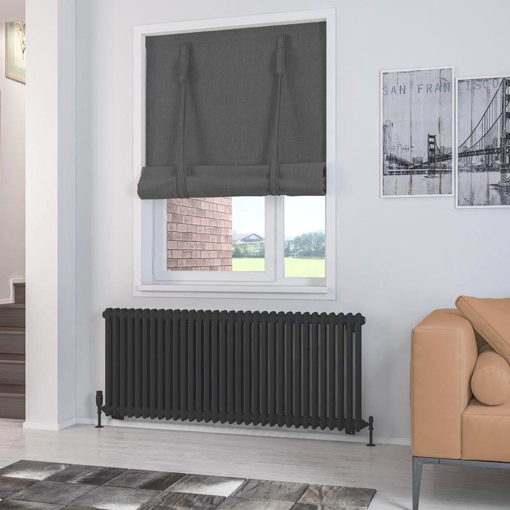 Eastbrook Rivassa Traditional 2 Column Radiator in Matt Black