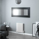 Eastbrook Panel Radiator Eastbrook Tunstall Straight Horizontal Designer Radiator in Matt White 600 x 471