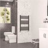 Eastbrook Ladder Rail Eastbrook Wendover Straight Heated Towel Rail in Black Gold 800 x 500mm / Electric Only