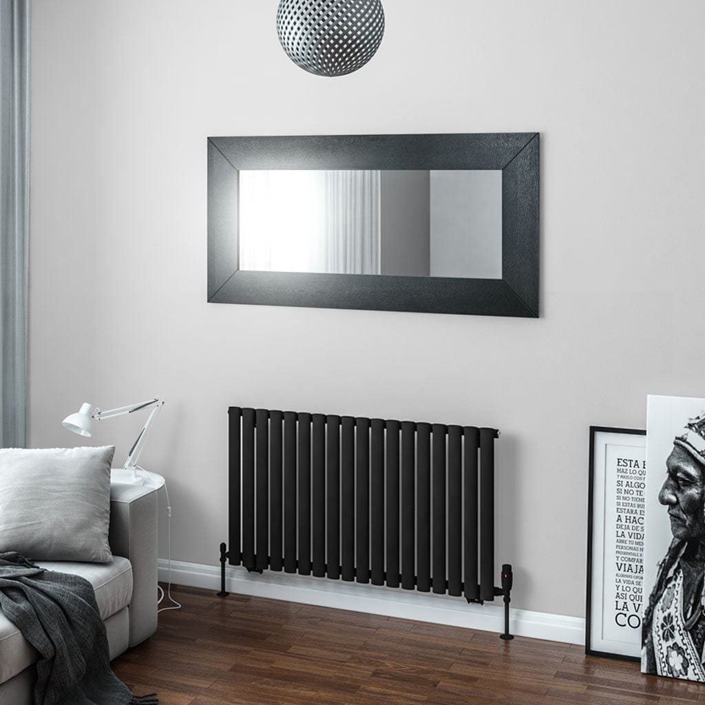 Eastbrook Eastbrook Tunstall Straight Horizontal Designer Radiator in Matt Black 600 x 1061mm