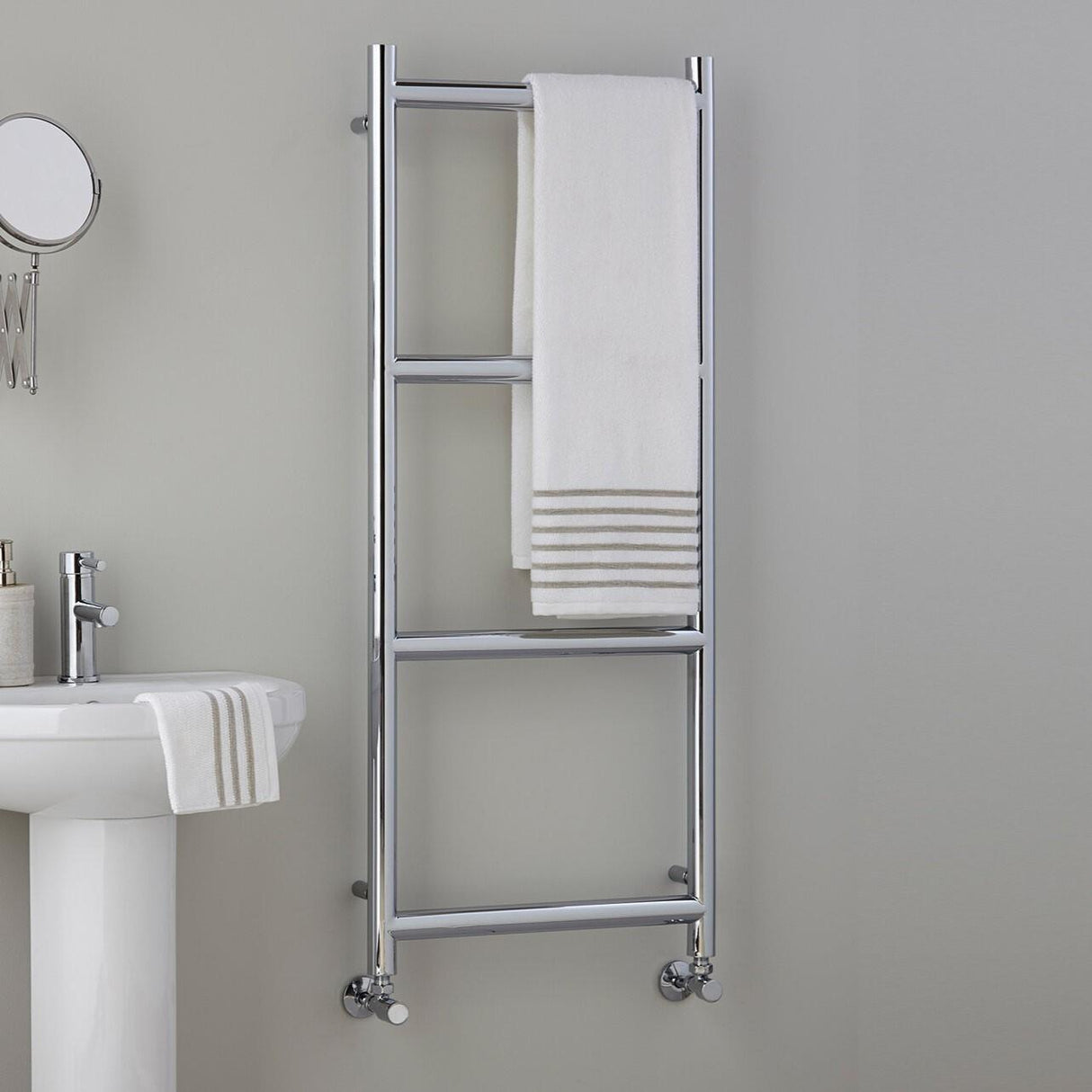 Vogue Grace Straight Designer Towel Rail in Chrome