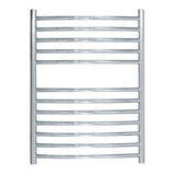 JIS Ladder Rail JIS Sussex Camber Vertical Stainless Steel Curved Heated Towel Rail 700 x 520mm / Central Heating / Polished Chrome