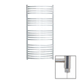 JIS Ladder Rail JIS Sussex Adur Vertical Stainless Steel Curved Heated Towel Rail 1250 x 620mm / Electric Only / Polished Chrome