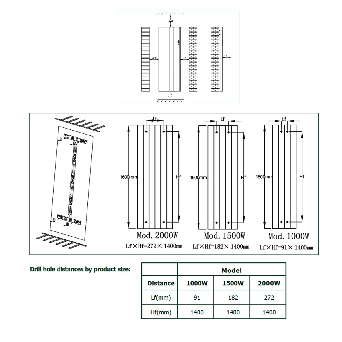 Reina Panel Radiator Reina Maia Wi-Fi Enabled Electric Vertical Panel Radiator - 1600 x 544mm - White