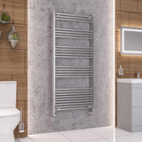 Eastbrook Ladder Rail Eastbrook Wendover Straight Heated Towel Rail in Chrome 1600 x 750mm / Central Heating