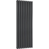 Aquarius Bathrooms Column Radiator Aquarius Athens Double Vertical Column Radiator 1600 x540mm / Anthracite