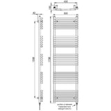 Vogue Designer Towel Radiator Vogue Melody Curved Designer Towel Radiator in Chrome