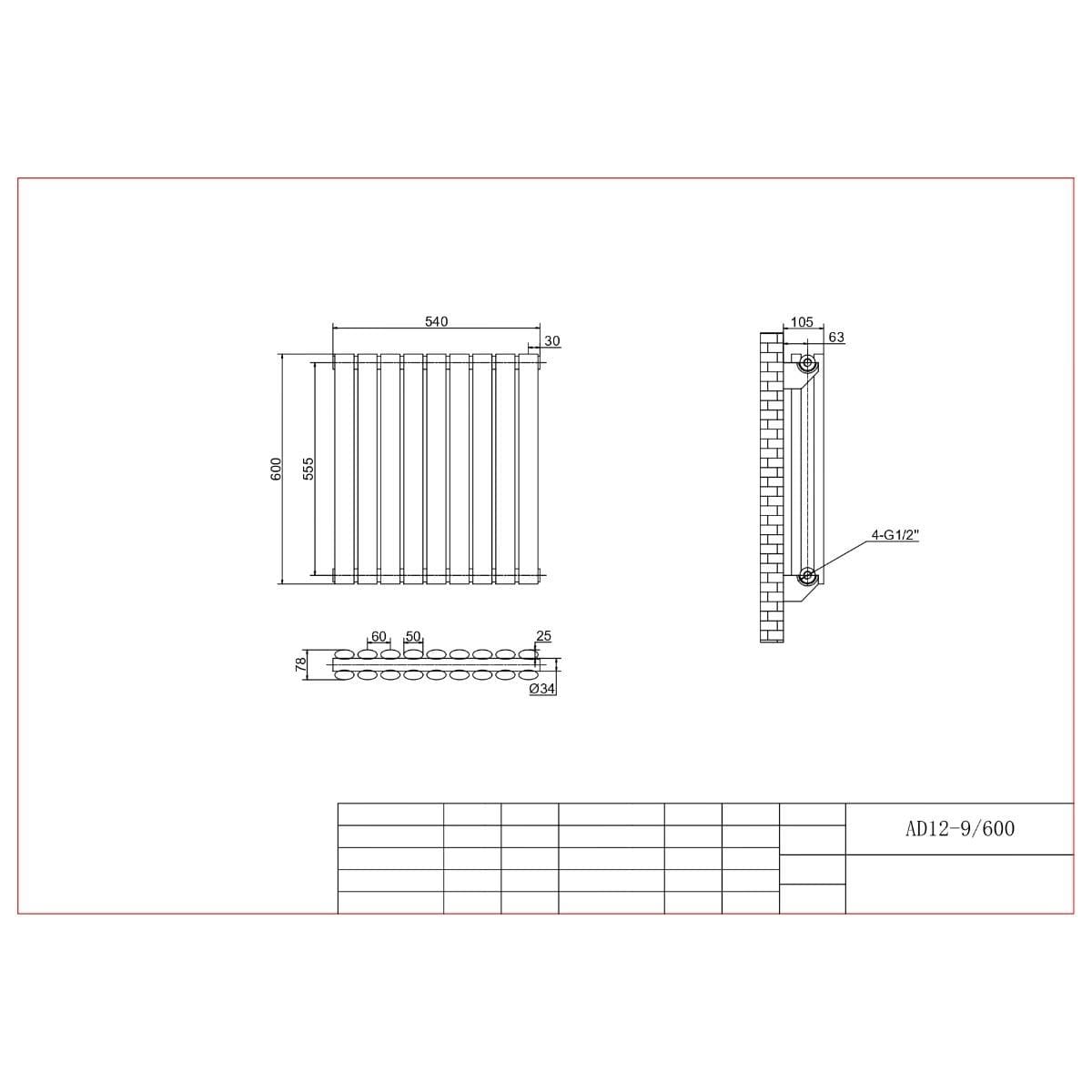 Aquarius Bathrooms Column Radiator Aquarius Athens Horizontal Double Column Radiator