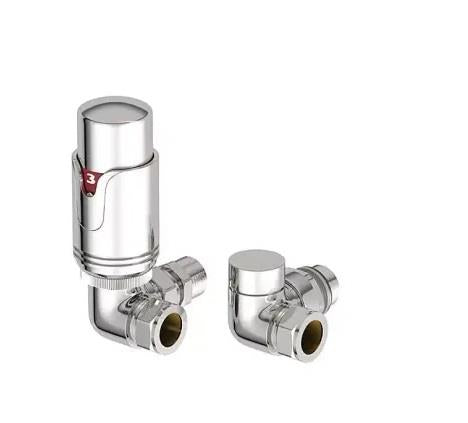 Tissino Hugo2 Double Angle Valves including Thermostatic Head