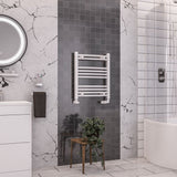 Eastbrook Wendover Curved Vertical Heated Towel Rail in White