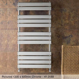 Eastbrook Designer Towel Rail Eastbrook Staverton Tube on Tube Straight Vertical Heated Towel Rail in Chrome 1800 x 500 / Dual Fuel