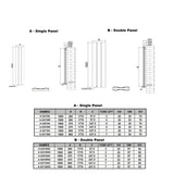 Reina Panel Radiator Reina Gio Aluminium Vertical Single Panel Central Heating Designer Radiator