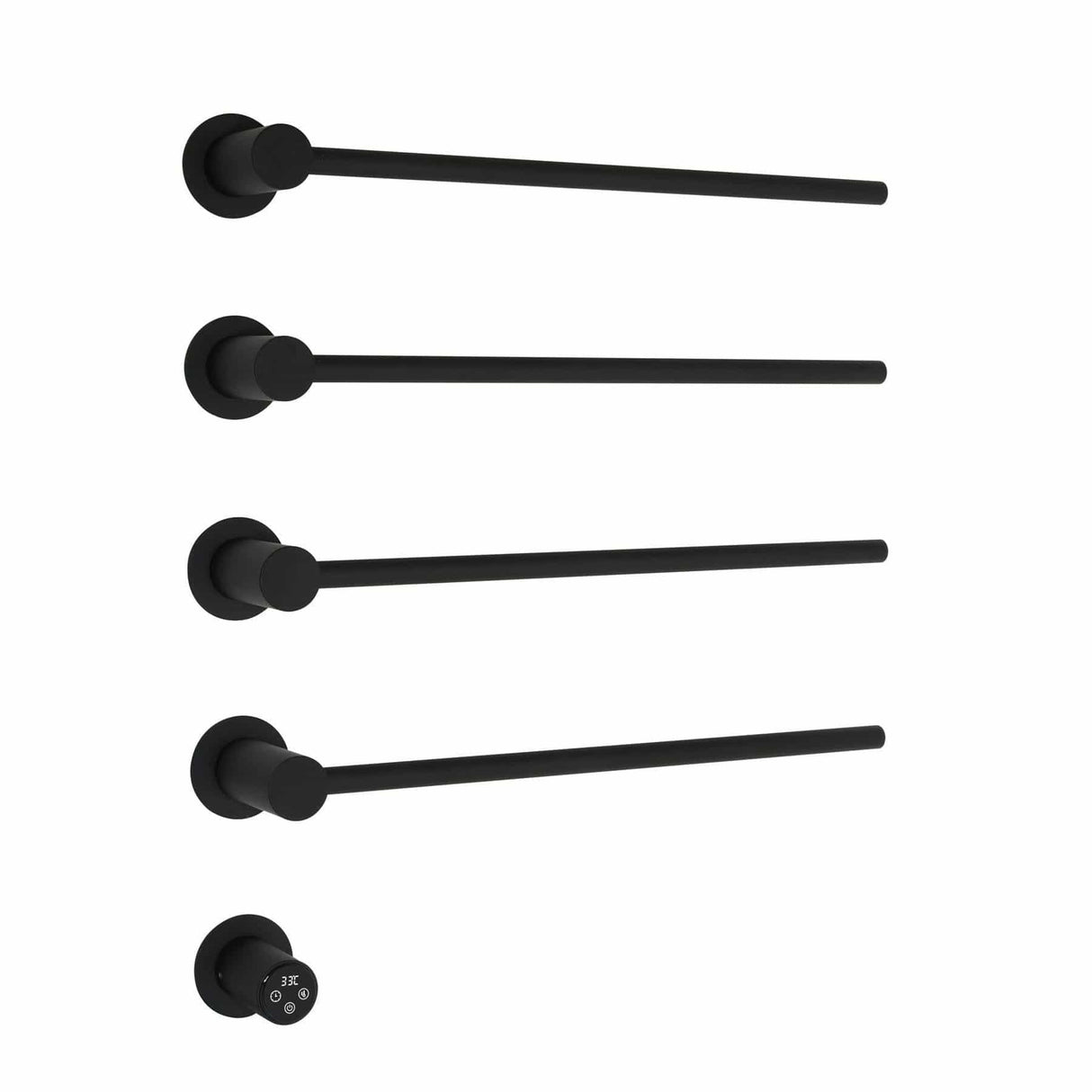 JTP Designer Towel Rail JTP Onyx Electric Designer Towel Radiator Matt Black