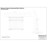 Eastbrook Rivassa Traditional 2 Column Radiator in Matt Black