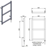 Vogue Grace Straight Designer Towel Rail in Chrome