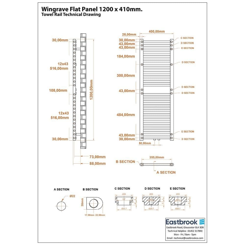 Eastbrook Flat Panel Radiator Eastbrook Wingrave Flat Panel Radiator In Matt Black