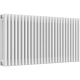 Aquarius Bathrooms Column Radiator Aquarius Foundry Horizontal 4 Column Radiator in White 600mm x 1190mm