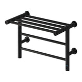 Reina Designer Towel Radiator Reina Maira Dry Electric Designer Towel Radiator with Top Shelf 350 x 500mm / Black