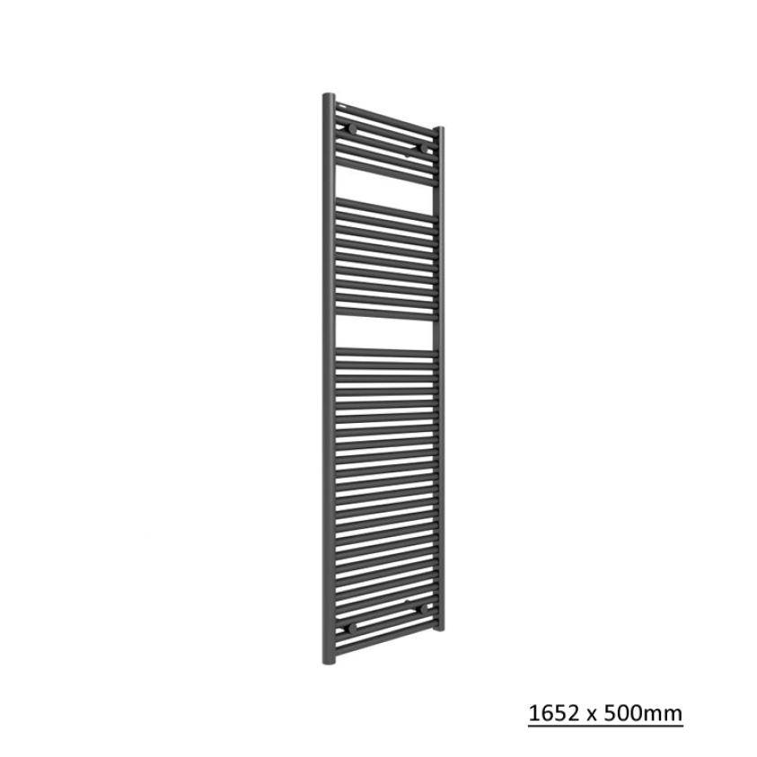 Tissino Ladder Rails Tissino Hugo2 Designer Towel Radiator in Anthracite 1652 x 500 / Central Heating