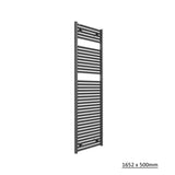 Tissino Ladder Rails Tissino Hugo2 Designer Towel Radiator in Anthracite 1652 x 500 / Central Heating