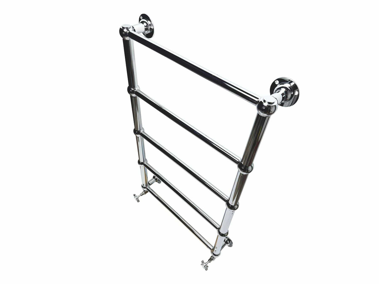 Imperial Traditional Towel Rail Imperial Lund Traditional Wall Mounted Heated Towel Rail in Polished Nickel