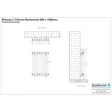 Eastbrook Rivassa Traditional 2 Column Radiator in Matt Black