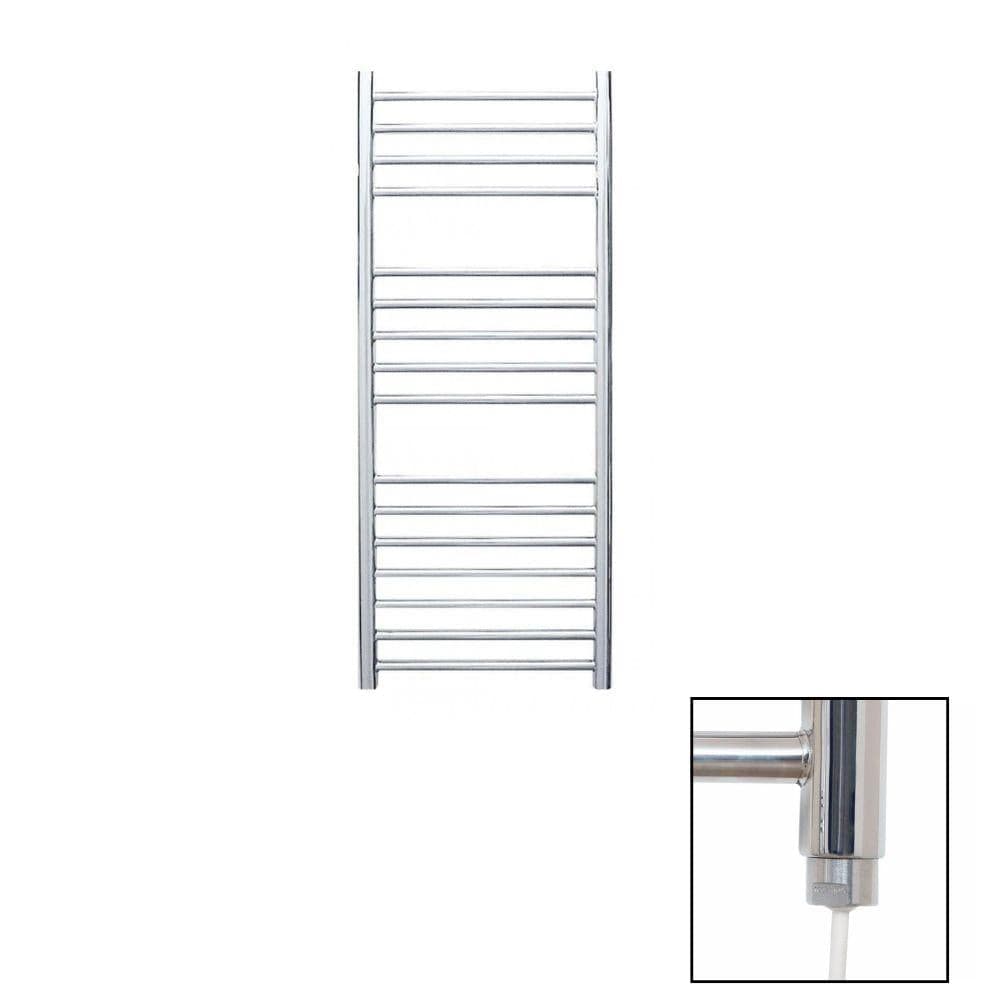 JIS Ladder Rail JIS Sussex Steyning Vertical Stainless Steel Heated Towel Rail 1000 x 400mm / Electric Only / Polished Chrome