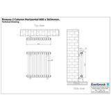 Eastbrook Rivassa Traditional 2 Column Radiator in Matt Black