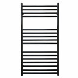 JIS Ladder Rail JIS Sussex Steyning Vertical Stainless Steel Heated Towel Rail 1000 x 520mm / Central Heating / Black