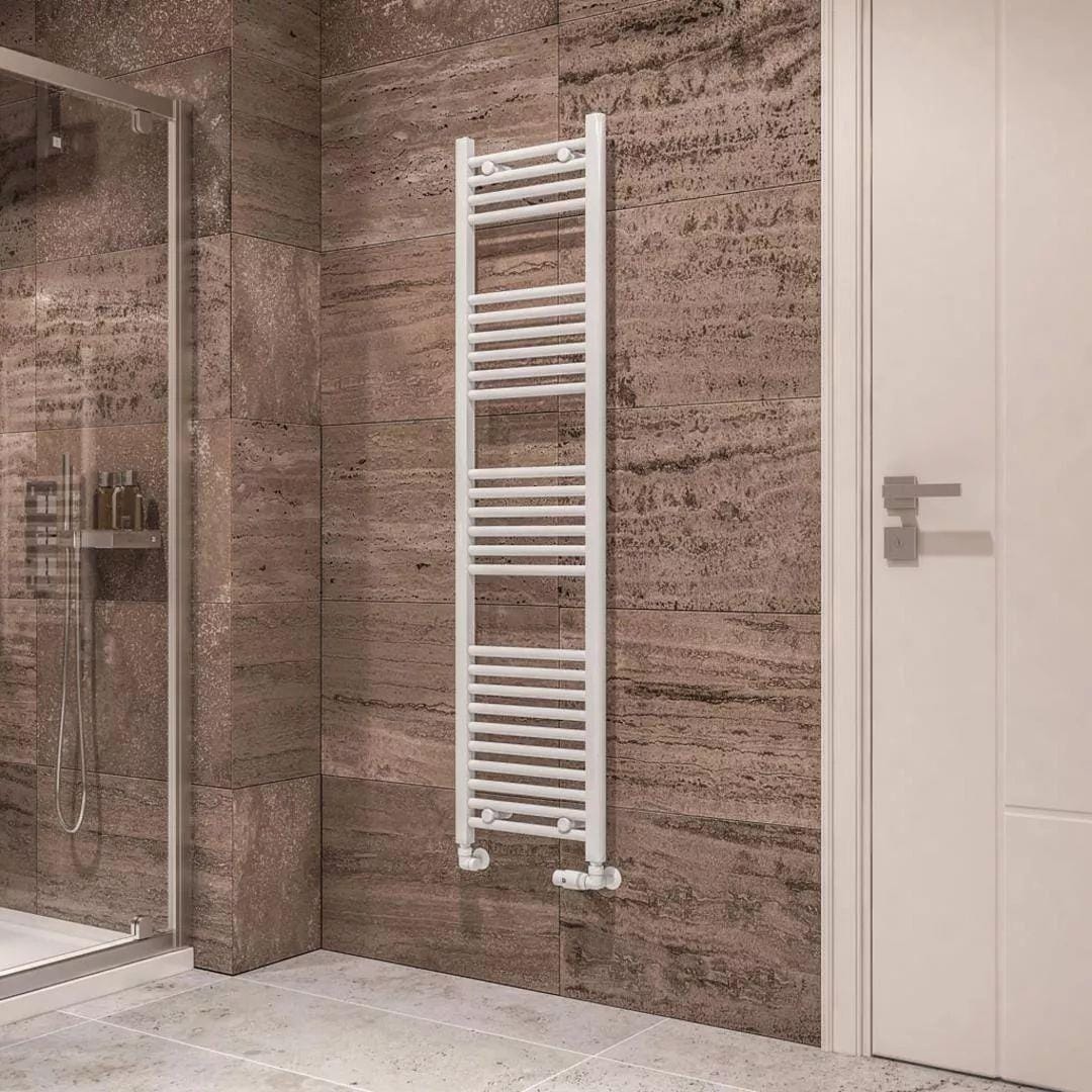 Eastbrook Ladder Rail Eastbrook Wingrave Vertical Straight Heated Towel Rail - 1600 x 400mm in Gloss White