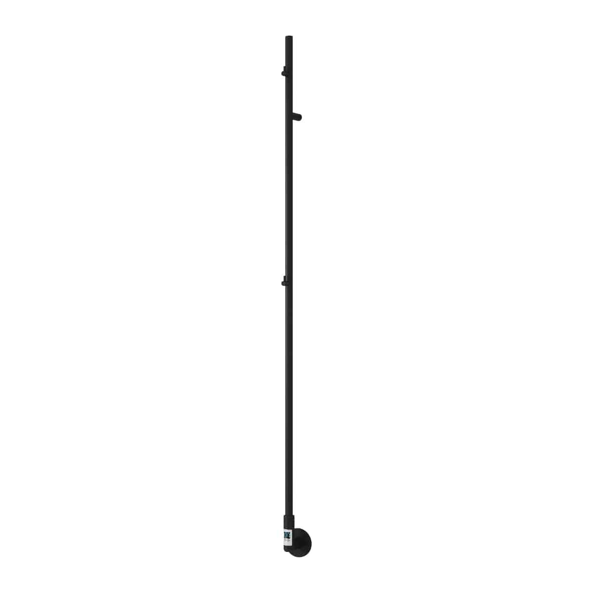 Reina Designer Towel Radiator Reina Ines Dry Electric Designer Towel Pole with Digital Timers - 1500 x 22mm Matt Black