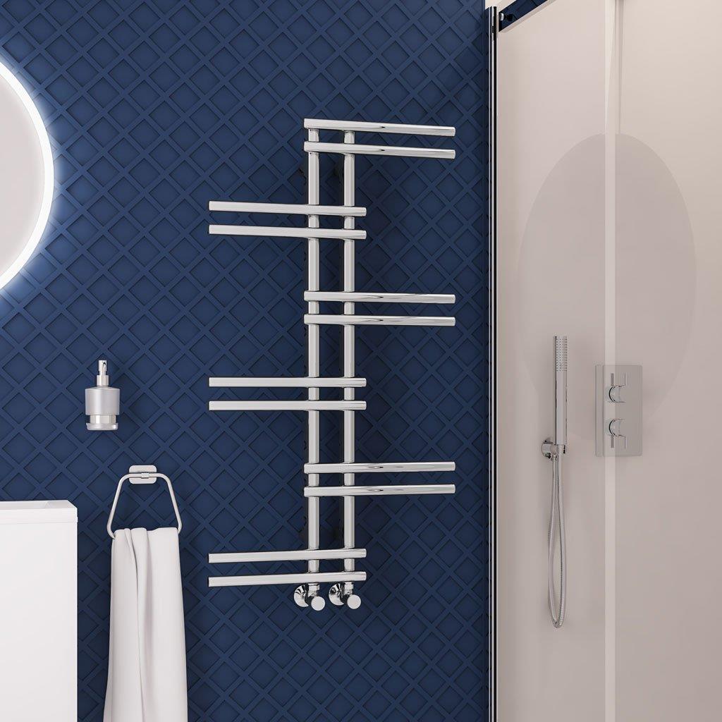 Eastbrook Pesaro Straight Vertical Heated Towel Rail in Chrome