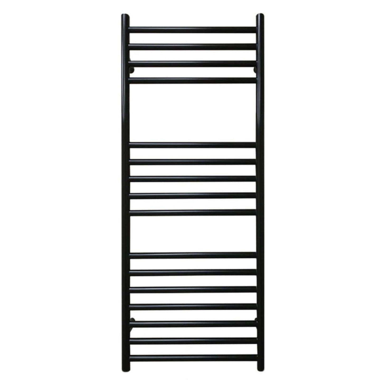 JIS Ladder Rail JIS Sussex Steyning Vertical Stainless Steel Heated Towel Rail 1000 x 400mm / Central Heating / Black