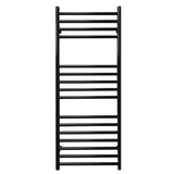 JIS Ladder Rail JIS Sussex Steyning Vertical Stainless Steel Heated Towel Rail 1000 x 400mm / Central Heating / Black