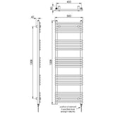 Vogue Designer Towel Radiator Vogue Tune Straight Designer Towel Radiator in Chrome