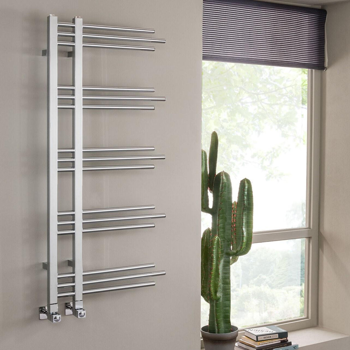 Vogue Chic Straight Designer Towel Radiator in Chrome