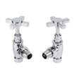 Vogue Radiator Valves Vogue Crosshead Manual Angled Radiator Valves (Pair) in Chrome
