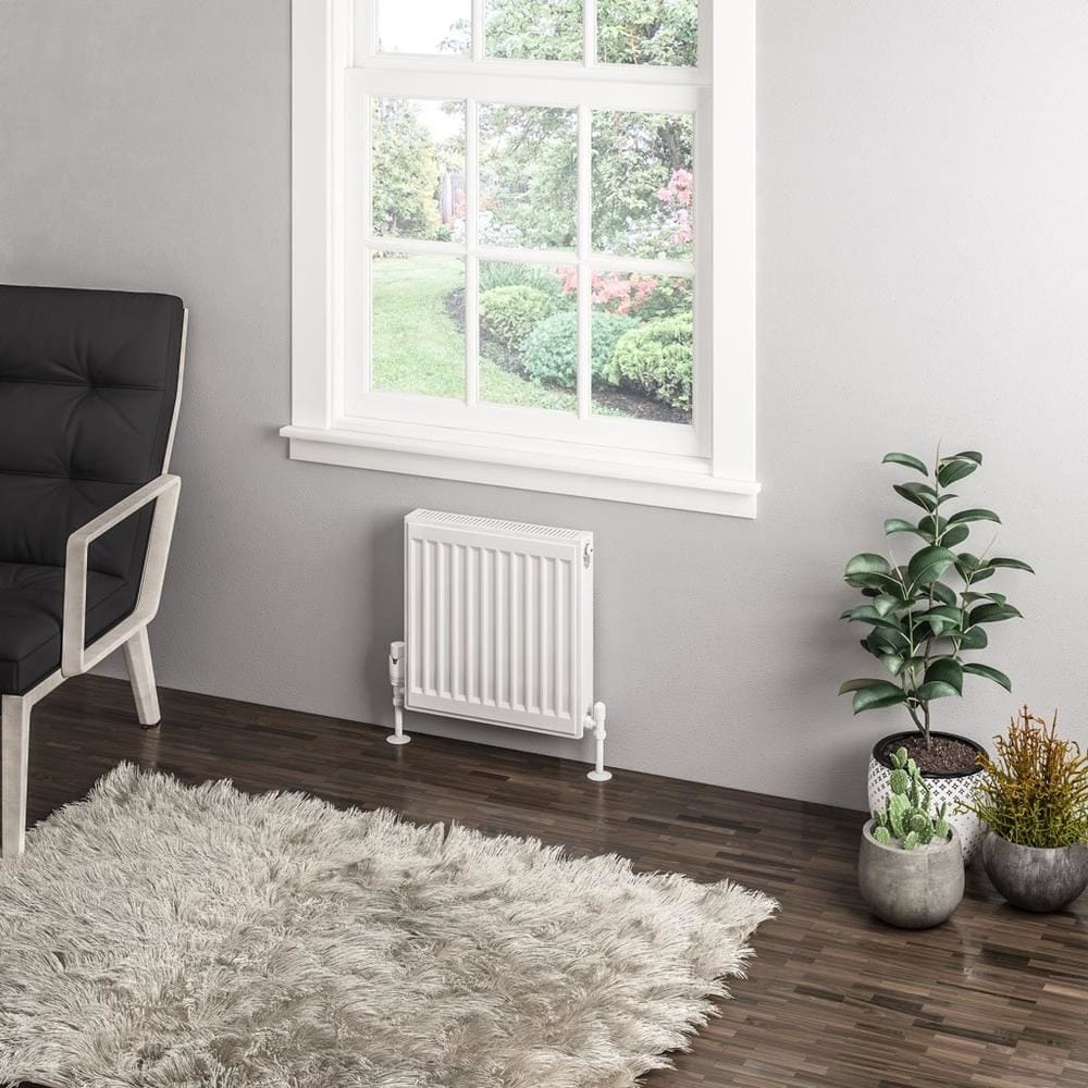 Aquarius Bathrooms Type 11 Aquarius Type 11 Compact Panel Radiator In Gloss White 400 x 400mm