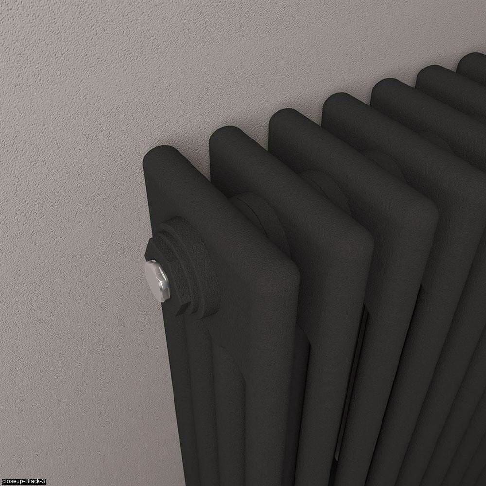 Eastbrook Column Radiator Eastbrook Rivassa Traditional 4 Column Radiator in Matt Black