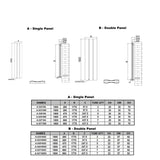 Reina Panel Radiator Reina Gio Aluminium Vertical Double Panel Central Heating Designer Radiator
