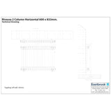 Eastbrook Rivassa Traditional 2 Column Radiator in Matt Black