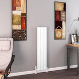 Eastbrook Panel Radiator Eastbrook Charlton Vertical Designer Radiator in Matt White 1200 x 280 / Dual Fuel