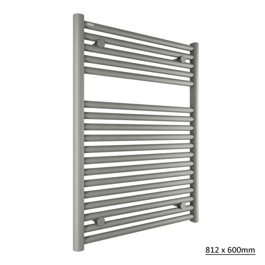 Tissino Ladder Rails Tissino Hugo2 Designer Towel Radiator in Lusso Grey 812 x 600 / Central Heating