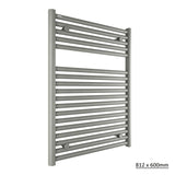 Tissino Ladder Rails Tissino Hugo2 Designer Towel Radiator in Lusso Grey 812 x 600 / Central Heating