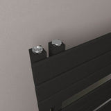 Eastbrook Designer Towel Radiator Eastbrook Helmsley Straight Vertical Designer Towel Rail in Matt Black