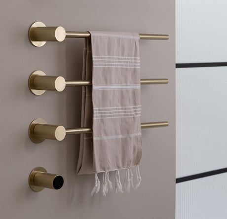 JTP Designer Towel Rail JTP Onyx Electric Designer Towel Radiator Brushed Brass